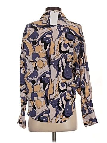 Equipment Long Sleeve Silk Top (view 2)