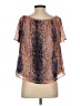 Three Eighty Two 100% Polyester Orange Short Sleeve Blouse Size S - photo 2
