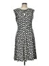 Wisp Print Black Casual Dress Size 10 - photo 1