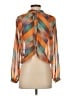 Astr 100% Polyester Chevron-herringbone Orange Long Sleeve Blouse Size S - photo 2