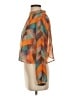 Astr 100% Polyester Chevron-herringbone Orange Long Sleeve Blouse Size S - photo 5