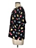 Assorted Brands 100% Rayon Floral Black Short Sleeve Blouse Size L - photo 5