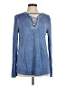 Alya Blue Long Sleeve Blouse Size M - photo 1