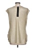 Worthington 100% Polyester Metallic Gold Short Sleeve Blouse Size L - photo 2
