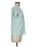 Basic Editions 100% Cotton Teal Short Sleeve Blouse Size M - photo 4