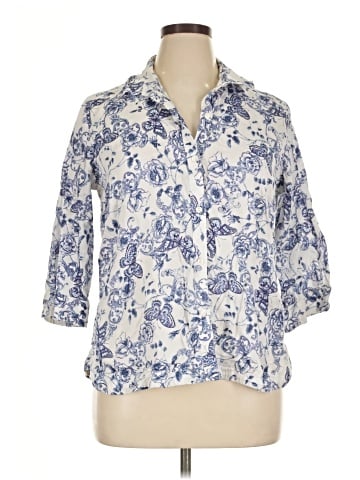 Coldwater Creek 3/4 Sleeve Button-Down Shirt (view 1)