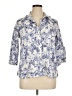 Coldwater Creek Paisley Blue 3/4 Sleeve Button-Down Shirt Size XL (petite) - photo 1