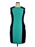 Chetta B Color Block Teal Cocktail Dress Size 14 - photo 1