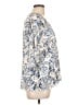 Chico's 100% Polyester Damask Blue 3/4 Sleeve Blouse Size L - photo 4
