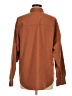 Express Solid Brown Long Sleeve Button-Down Shirt Size M - photo 2