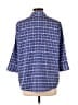 Blair 100% Polyester Print Blue 3/4 Sleeve Blouse Size L - photo 2