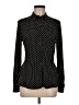 Roz & Ali 100% Polyester Polka Dots Black Long Sleeve Blouse Size M - photo 1
