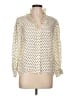 Sandro Polka Dots Ivory Long Sleeve Blouse Size L - photo 1