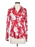 L'Agence 100% Viscose Floral Red Long Sleeve Blouse Size XS - photo 1