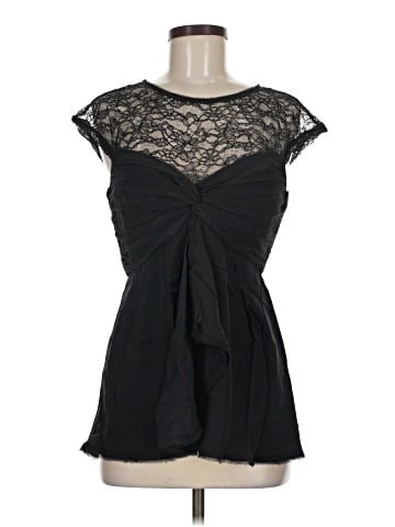 BCBGMAXAZRIA Sleeveless Silk Top (view 1)