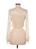 Privy 100% Polyester Ivory Long Sleeve Blouse Size M - photo 2