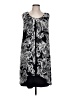 Connected Apparel 100% Polyester Paisley Black Casual Dress Size 12 - photo 1