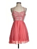 B. Smart 100% Polyester Hearts Pink Cocktail Dress Size 1 - photo 1