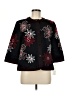 Alfred Dunner 100% Cotton Floral Black Jacket Size 8 (petite) - photo 1
