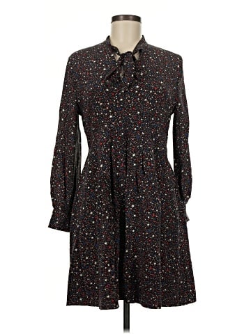 Madewell Balsam Tie-Neck Dress in Starry Night (view 1)