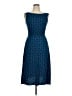 Perceptions 100% Polyester Paisley Blue Casual Dress Size 14 - photo 1
