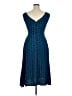 Perceptions 100% Polyester Paisley Blue Casual Dress Size 14 - photo 2