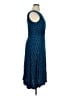 Perceptions 100% Polyester Paisley Blue Casual Dress Size 14 - photo 4