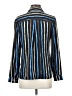 Nic + Zoe 100% Polyester Stripes Blue Long Sleeve Blouse Size XS - photo 2