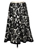 Ann Taylor 100% Silk Print Black Silk Skirt Size 4 - photo 1