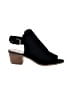 Crown Vintage 100% Leather Black Sandals Size 8 1/2 - photo 1