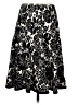 Ann Taylor 100% Silk Print Black Silk Skirt Size 4 - photo 2