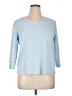 Chico's 100% Pima Cotton Blue 3/4 Sleeve T-Shirt Size XL (3) - photo 1