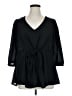 Torrid 100% Polyester Black 3/4 Sleeve Blouse Size 1X Plus (1) - photo 1