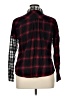 rue21 100% Cotton Plaid Black Long Sleeve Button-Down Shirt Size XL - photo 2