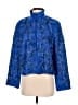 Anage 100% Silk Print Blue Jacket Size M - photo 1