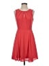 Express 100% Polyester Solid Red Orange Cocktail Dress Size 4 - photo 1