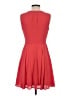 Express 100% Polyester Solid Red Orange Cocktail Dress Size 4 - photo 2