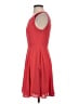 Express 100% Polyester Solid Red Orange Cocktail Dress Size 4 - photo 5