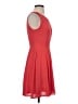 Express 100% Polyester Solid Red Orange Cocktail Dress Size 4 - photo 4