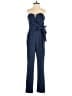 Charlotte Russe 100% Polyester Solid Blue Jumpsuit Size S - photo 1