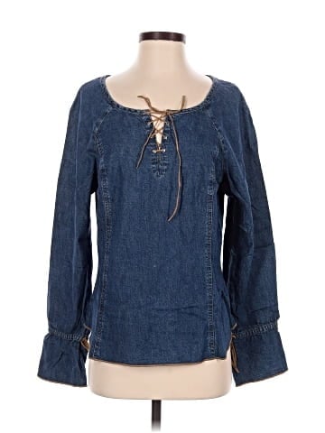 French Cuff Long Sleeve Blouse (view 1)