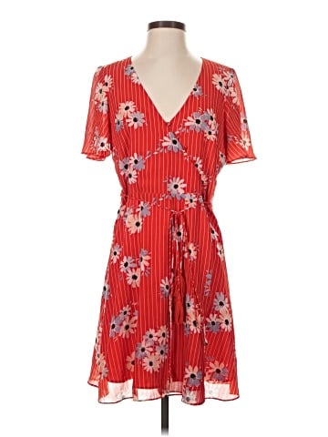 Madewell Button-Wrap Dress in Daisy Society (view 1)