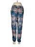 Elevenses Print Blue Casual Pants Size 8 - photo 2