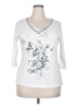 Style&Co 100% Cotton White 3/4 Sleeve Top Size 2X - photo 1