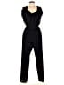 The Impeccable Pig 100% Polyester Solid Black Jumpsuit Size L - photo 1