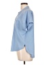 DKNYC Blue Short Sleeve Blouse Size L - photo 5