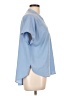 DKNYC Blue Short Sleeve Blouse Size L - photo 4