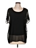 Design History 100% Polyester Black Short Sleeve Blouse Size L - photo 1