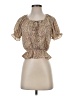 Sienna Sky Tan Short Sleeve Blouse Size XS - photo 1