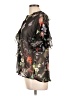 alex & lili 100% Polyester Floral Black Short Sleeve Blouse Size L - photo 5